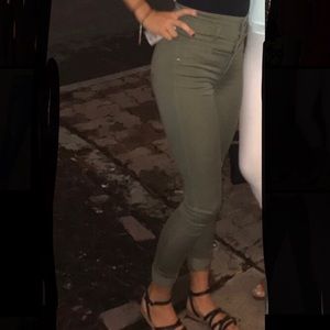 Refuge high waisted green jeans